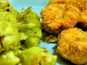 Parmesan-Rosenkohl mit würzigen Hähnchennuggets - Rezept