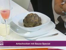 "Herzen unter Schock mit Soße Spezialo" – Artischocken mit Sauce Special (Birgit Stein) - Rezept