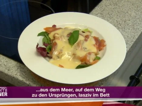 Rezept: Schottischer Räucherlachs im Salatbett (Maxi Biewer) Schottischer Räucherlachs im Salatbett (Maxi Biewer) - Rezept