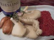 Austernpilze mit Hack - Rezept