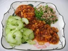Rezept: Vegan : Gemüsebolognese an Petersilien - Dinkel Vegan : Gemüsebolognese an Petersilien - Dinkel - Rezept
