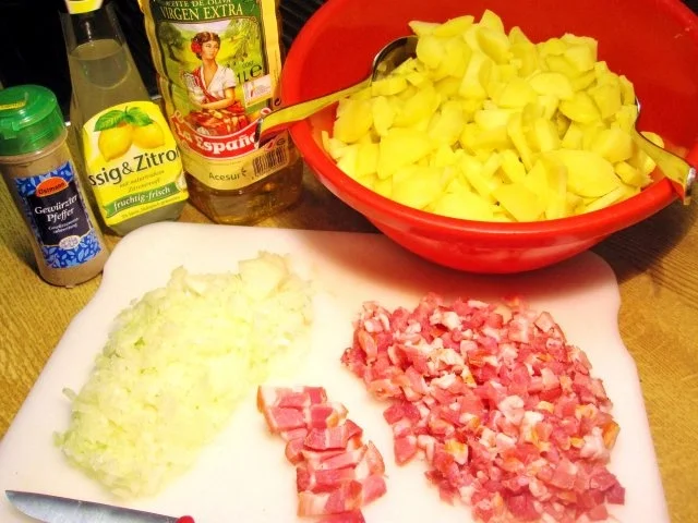 Kartoffelsalat mit Schinkenwürfel-Marinade - Rezept - Bild Nr. 2