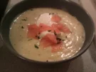Kartoffelcremesuppe mit Räucherlachs - Rezept