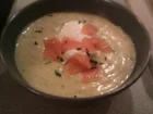 Kartoffelcremesuppe mit Räucherlachs - Rezept