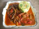 Vegan : Paprika - Soja - Gulasch mit Viererlei Gemüsestampf - Rezept