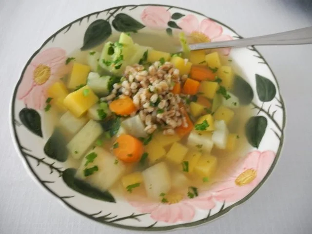 Vegan : Gemüseeintopf mit Dinkel - Rezept