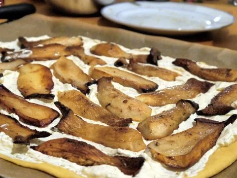 Flammkuchen mit Kräuterseitlingen - Rezept - Bild Nr. 14