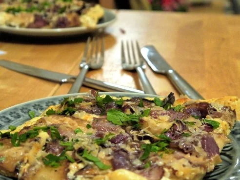 Flammkuchen mit Kräuterseitlingen - Rezept - Bild Nr. 20