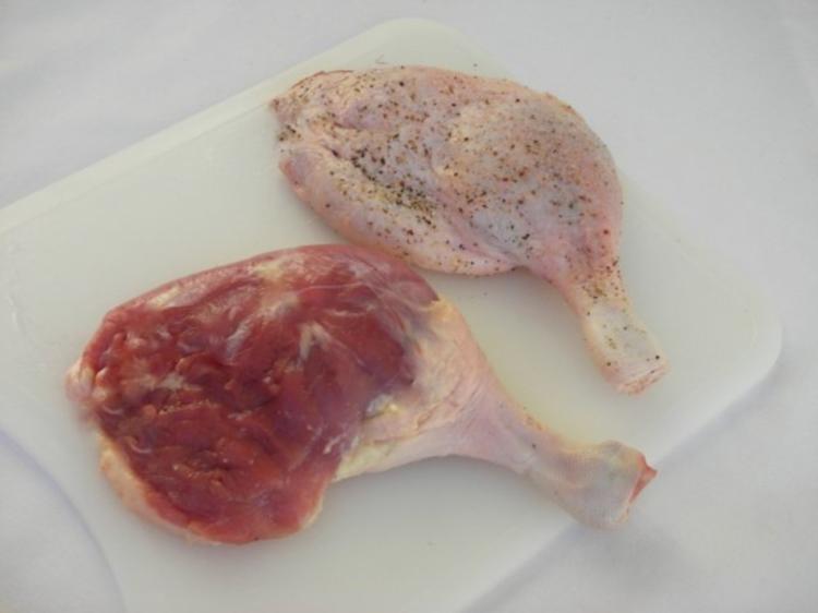Barbarie Entenkeulen mit Portwein Preiselbeersauce und Kartoffelteig ...