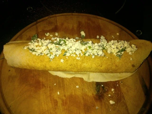 gefülltes arabisches Fladenbrot überbacken mit Schafskäse - Rezept - Bild Nr. 4