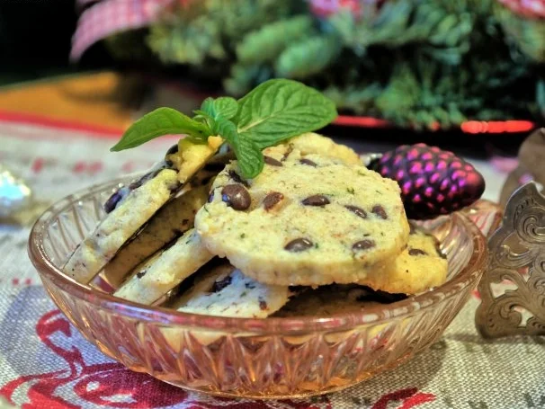 Rezept: Sablés mit Minze und Schokolade Sablés mit Minze und Schokolade - Rezept