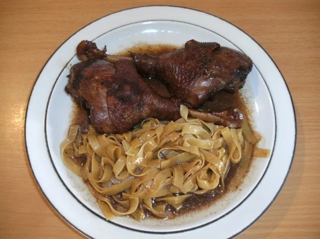 Rezept: Fleisch: Gänse-Unterkeule geschmort Fleisch: Gänse-Unterkeule geschmort - Rezept