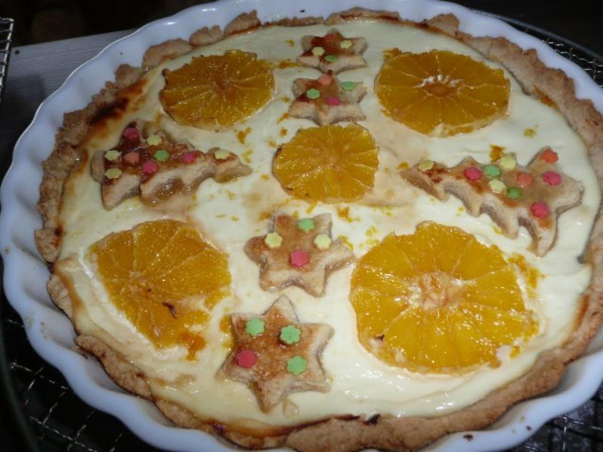 Weihnachtliche Orangen Quark- Torte - einfach - 307 kcal/100g