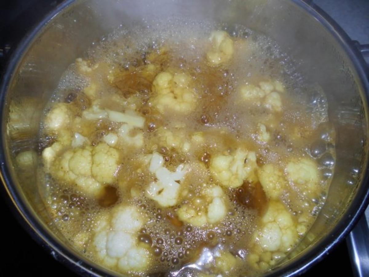 Blumenkohl-Pfanne mit Curry und Mett-Klößchen - Rezept - Bild Nr. 7