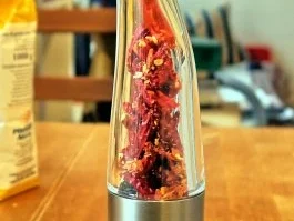 Rezept: Tagliatelle, gerösteter Paprika-Rahm, scharfe Garnelen Bild Nr. 2 Tagliatelle, gerösteter Paprika-Rahm, scharfe Garnelen - Rezept - Bild Nr. 2