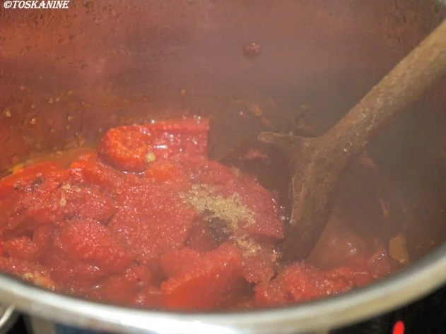 Rezept: Tagliatelle, gerösteter Paprika-Rahm, scharfe Garnelen Bild Nr. 11 Tagliatelle, gerösteter Paprika-Rahm, scharfe Garnelen - Rezept - Bild Nr. 11