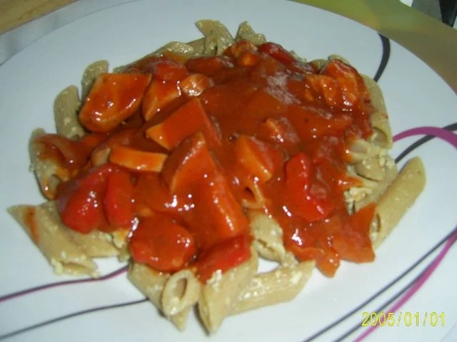 Pasta: Vollkorn-Nudeln mit Wurstgulasch - Rezept - Bild Nr. 6