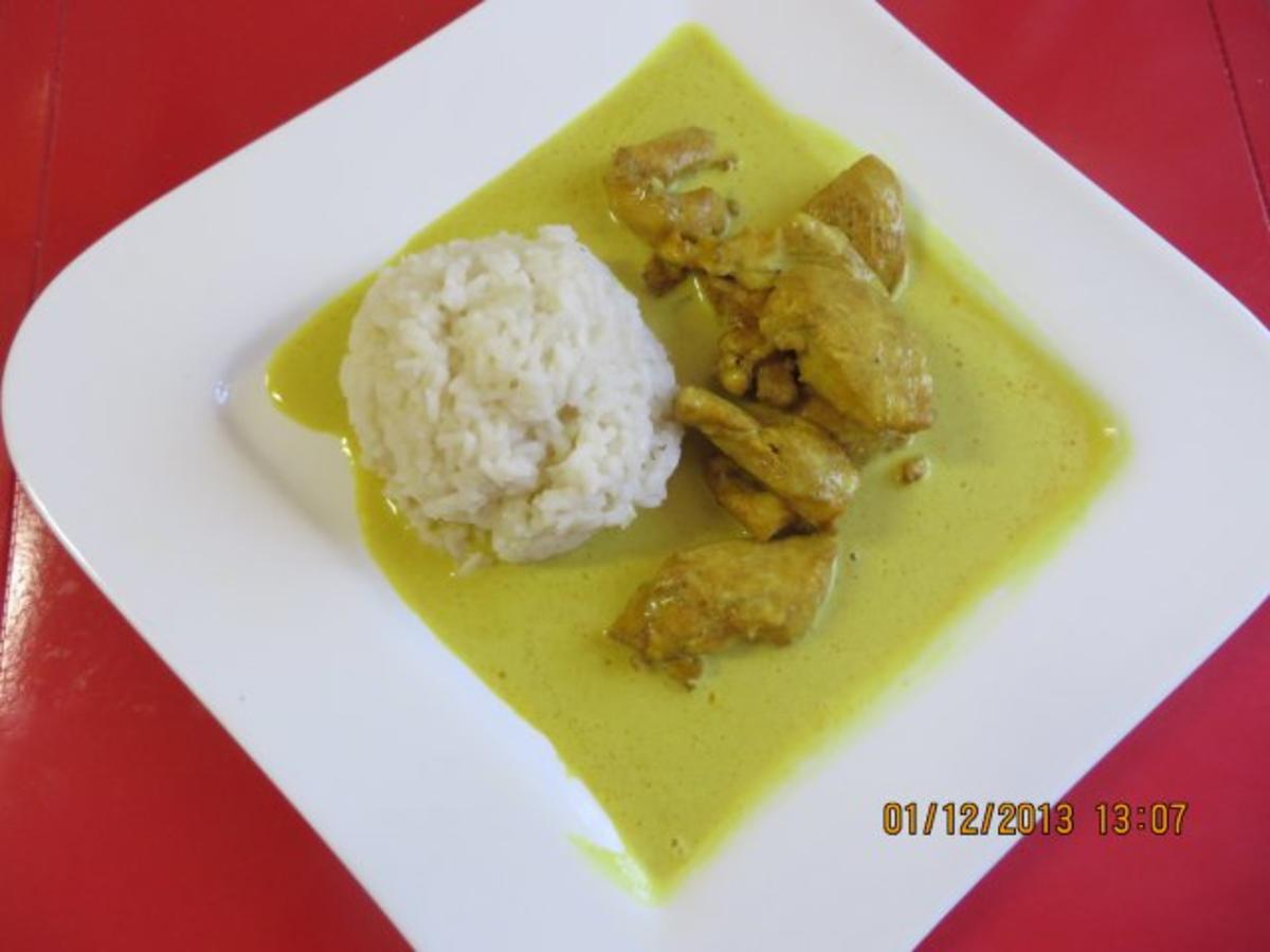 Bilder für Kochen: Curry-Hähnchen mit Reis - Rezept