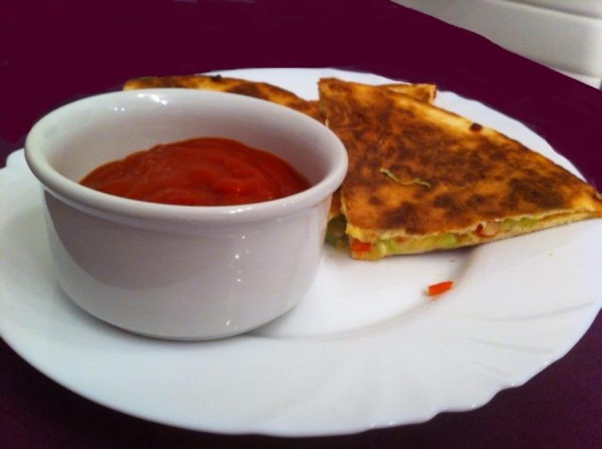 Quesadillas mit Paprika - Rezept