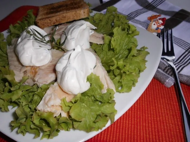 Rezept: Forellenfilet mit Estragonsahne>> Forellenfilet mit Estragonsahne>> - Rezept