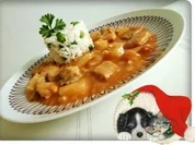 Schweinefleisch mit Ananas  und feinem Reistürmchen dazu - Rezept