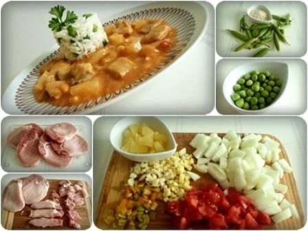 Schweinefleisch mit Ananas  und feinem Reistürmchen dazu - Rezept - Bild Nr. 19