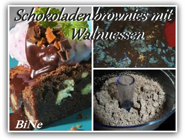 BiNe` S SCHOKOLADENBROWNIES MIT WALNUESSEN - Rezept