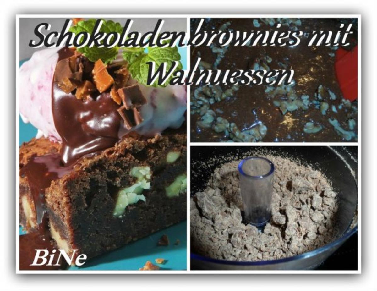 Bilder für BiNe` S SCHOKOLADENBROWNIES MIT WALNUESSEN - Rezept