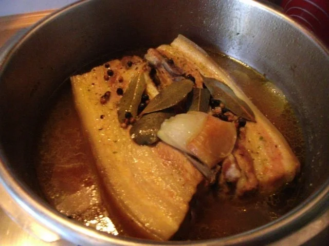 Rezept: Roter Linseneintopf mit Bauchfleisch und Cabanossi Bild Nr. 4 Roter Linseneintopf mit Bauchfleisch und Cabanossi - Rezept - Bild Nr. 4