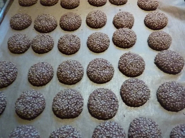 Weihnachten: Schokoladen-Sesam-Plätzchen - Rezept - Bild Nr. 13