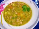 Deftiger Eintopf mit Fleisch- und Gemüseresten - Rezept