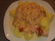 Ananas-Sauerkraut mit Kasseler und Sahne - Rezept