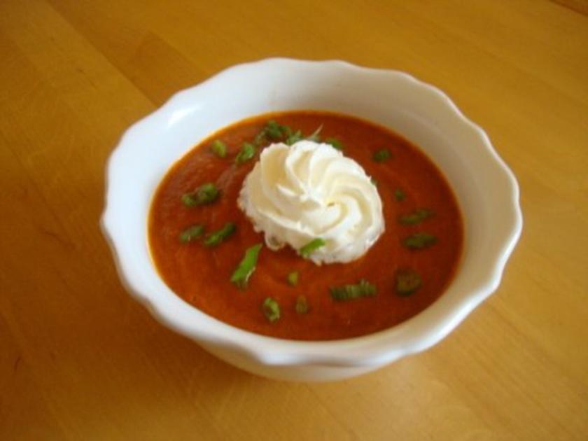 Tomatensuppe mit &amp;quot;Gin-Sahne&amp;quot; - Rezept mit Bild - kochbar.de