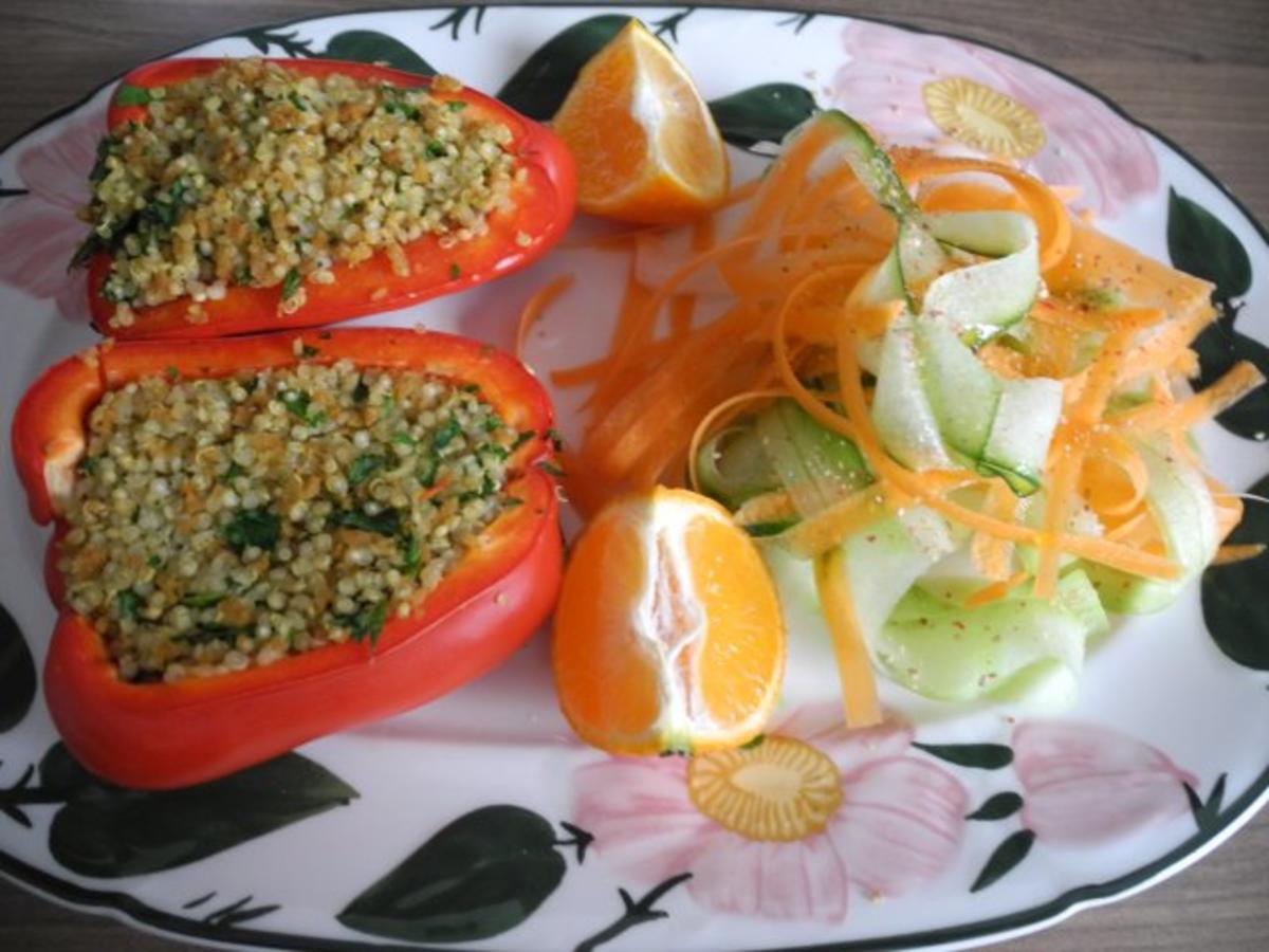 Vegan : Paprikaschoten mit würziger Quinoa - Füllung - Rezept - Bild Nr. 19