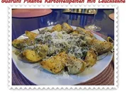 Kartoffeln: Pikante Kartoffelspalten mit Lauchsahne - Rezept