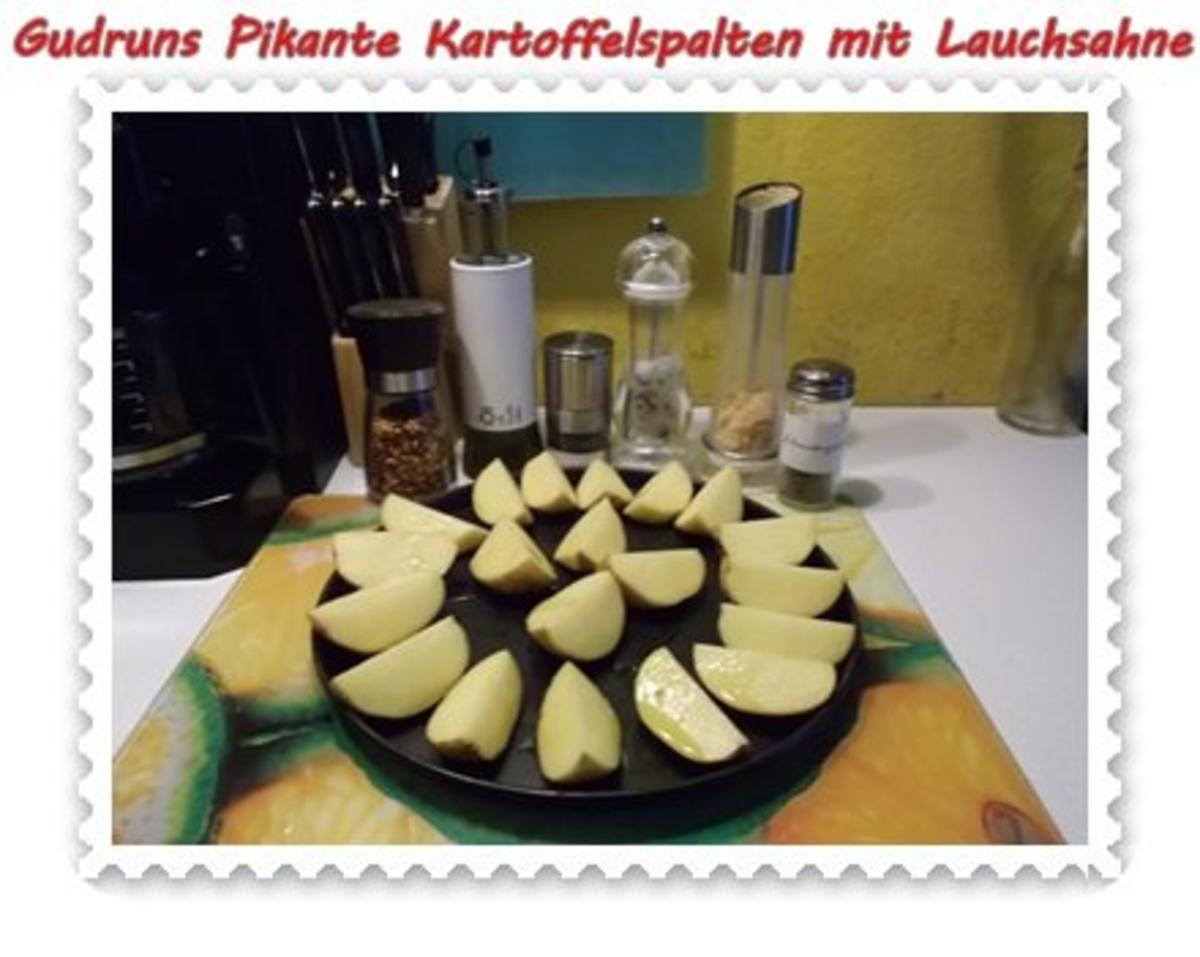 Kartoffeln: Pikante Kartoffelspalten mit Lauchsahne - Rezept - Bild Nr. 4