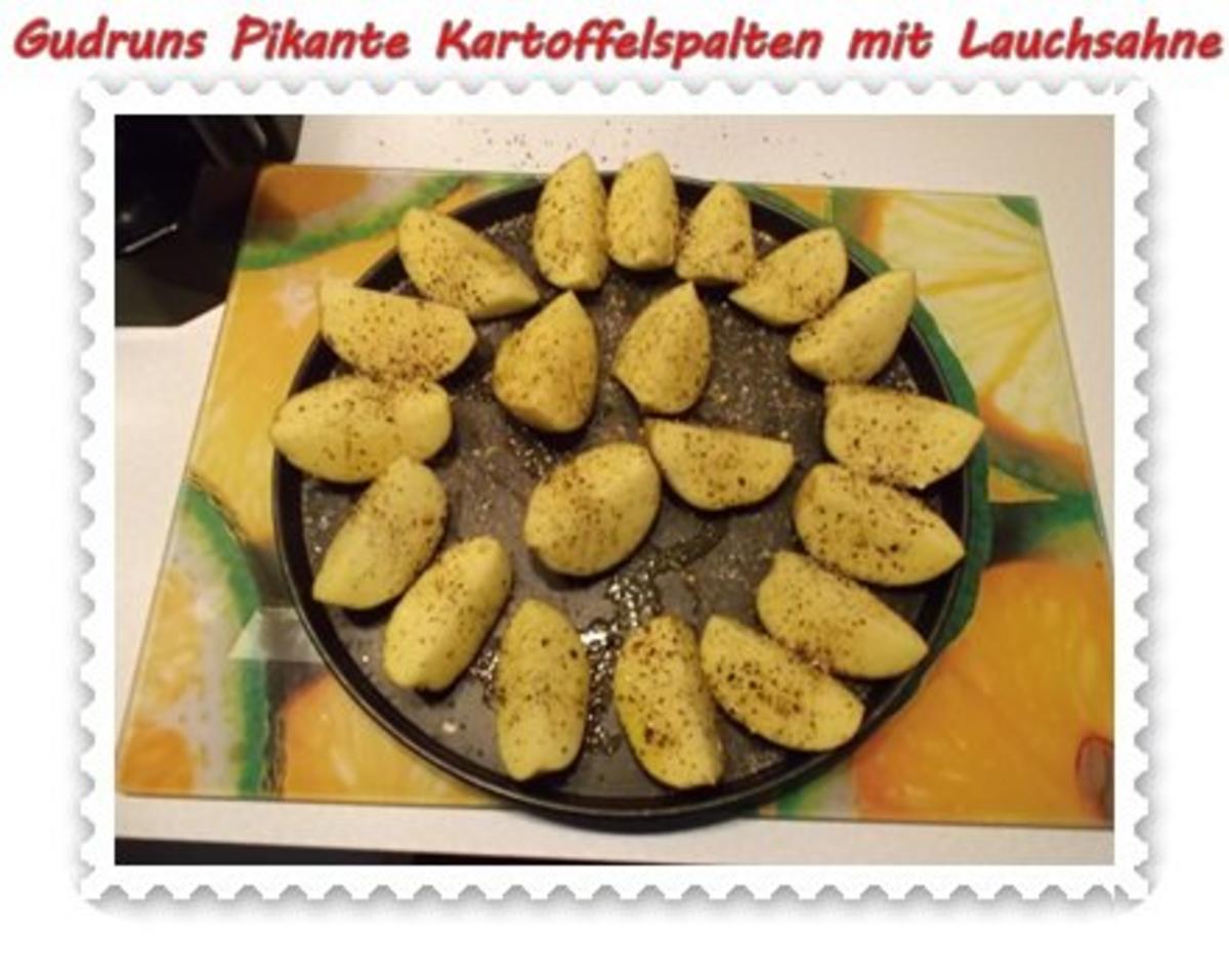 Kartoffeln: Pikante Kartoffelspalten mit Lauchsahne - Rezept - Bild Nr. 5