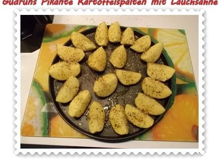 Rezept: Kartoffeln: Pikante Kartoffelspalten mit Lauchsahne Bild Nr. 5 Kartoffeln: Pikante Kartoffelspalten mit Lauchsahne - Rezept - Bild Nr. 5