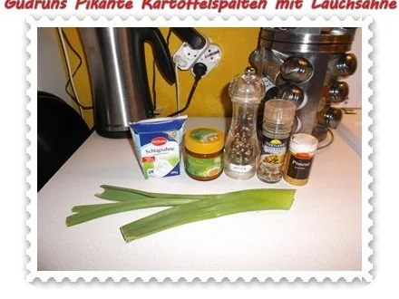 Rezept: Kartoffeln: Pikante Kartoffelspalten mit Lauchsahne Bild Nr. 6 Kartoffeln: Pikante Kartoffelspalten mit Lauchsahne - Rezept - Bild Nr. 6