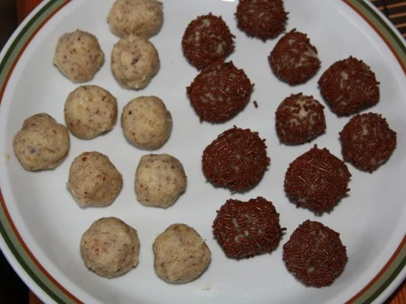Rumkugeln aus Weiser Schokolade - Rezept