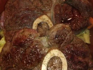 Zart geschmorte Rinderbeinscheiben aus dem Römertopf - Rezept - Bild Nr. 5