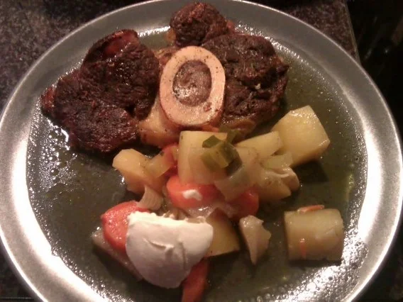 Zart geschmorte Rinderbeinscheiben aus dem Römertopf - Rezept - Bild Nr. 9