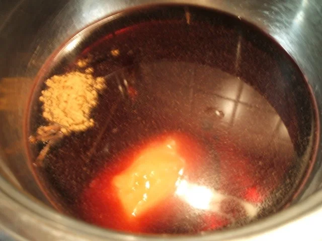 Rezept: Dessert: Glühweinbirnen unter Sahnepudding Bild Nr. 4 Dessert: Glühweinbirnen unter Sahnepudding - Rezept - Bild Nr. 4