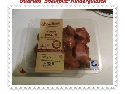Rezept: Fleisch: Steinpilz-Rindergulasch Bild Nr. 2 Fleisch: Steinpilz-Rindergulasch - Rezept - Bild Nr. 2
