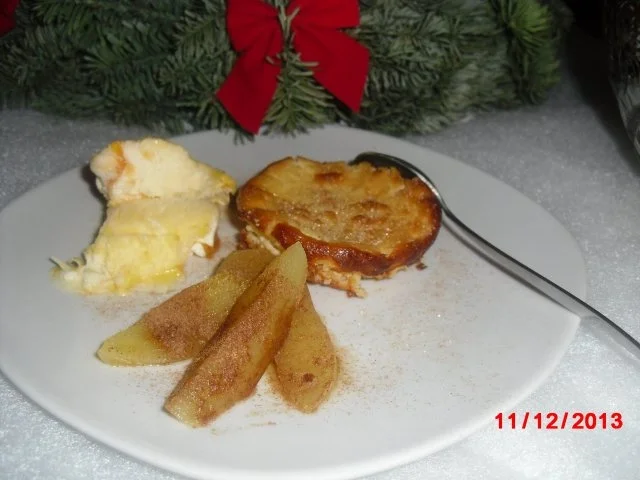 Marzipan-Frischkäse-Muffin mit Apfel-Zimt-Spalten - Rezept