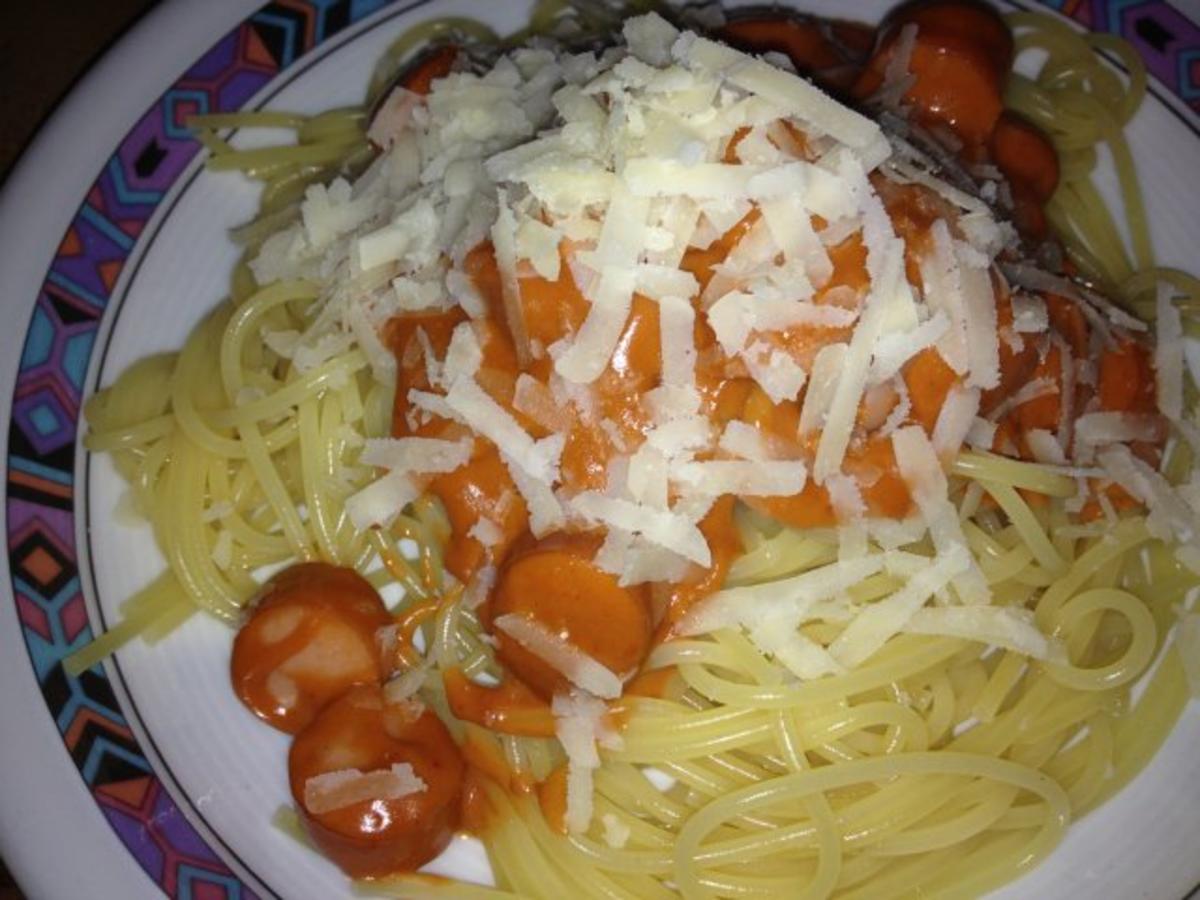 Papas Spaghettisauce mit Wienerle - Rezept