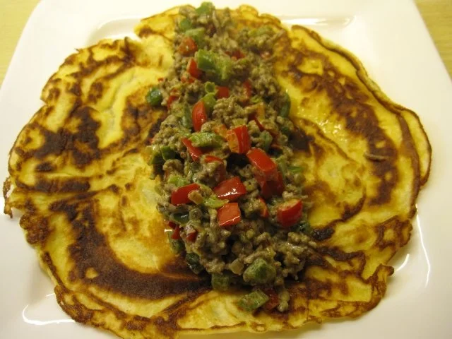 Pfannkuchen mit Hackfleisch-Ziegenkäse-Füllung - Rezept - Bild Nr. 6