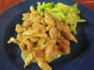 Putengeschnetzeltes mit Schinken, Zwiebeln ... - Rezept