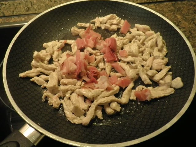 Putengeschnetzeltes mit Schinken, Zwiebeln ... - Rezept - Bild Nr. 4