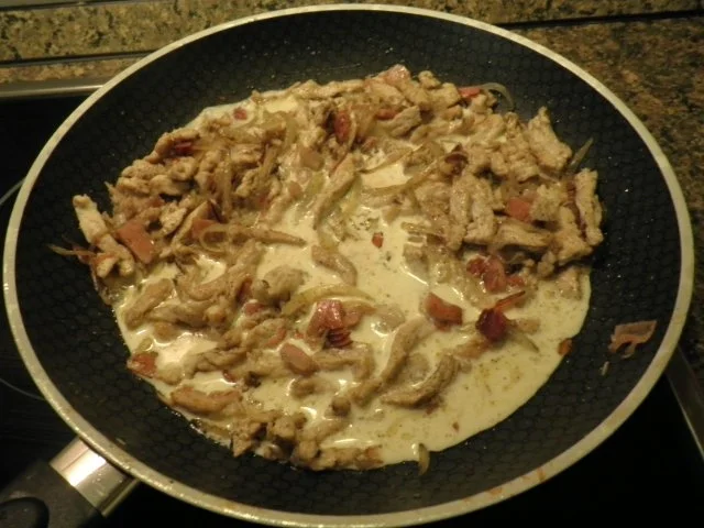 Putengeschnetzeltes mit Schinken, Zwiebeln ... - Rezept - Bild Nr. 6